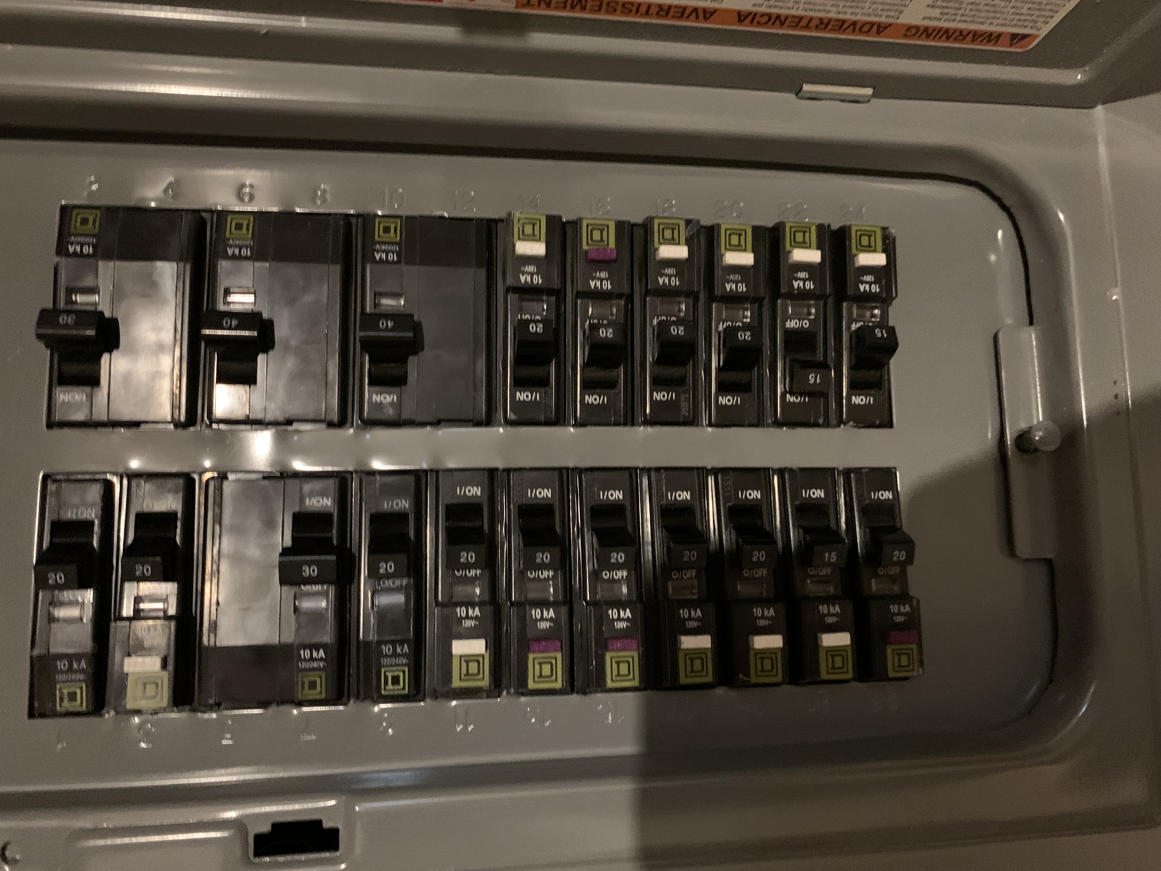 Two interior breaker panels, all-new wiring